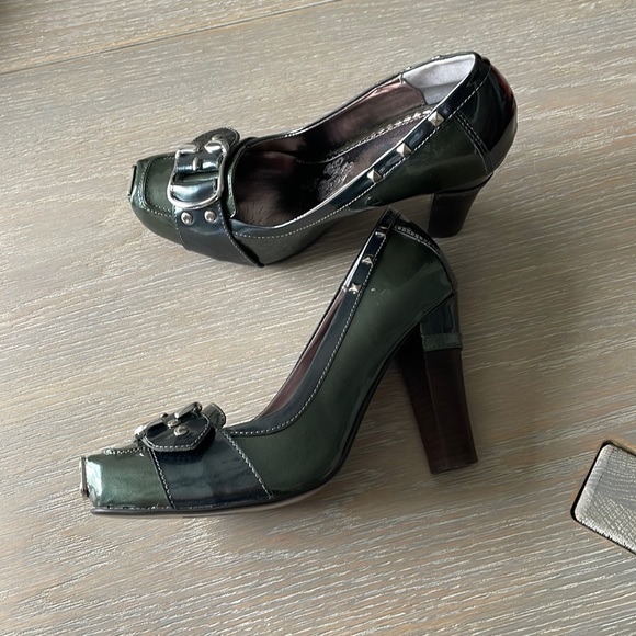 Naughty Monkey Green Buckle Studded pumps, size 8 - Picture 2 of 11
